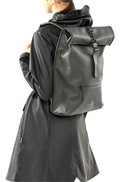 Rains Rolltop Rucksack - green