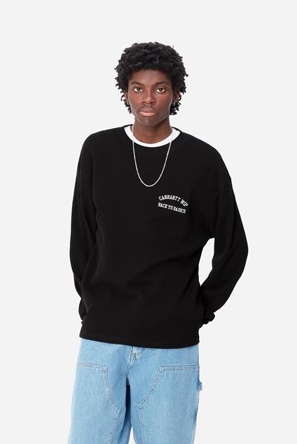 Carhartt WIP L/S Basics Script T-Shirt (black)