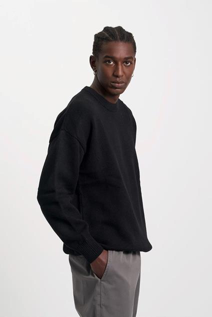 Colorful Standard Oversized Merino Wool Crew - Deep Black