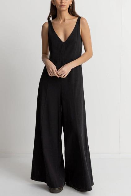 Rhythm Kiki Wide Leg Jumpsuit (Black)